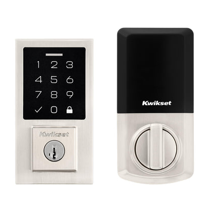 Kwikset SmartCode 270 Keyless Entry Deadbolt with Touchpad – Satin Nickel, Auto-Lock and 50 User Codes