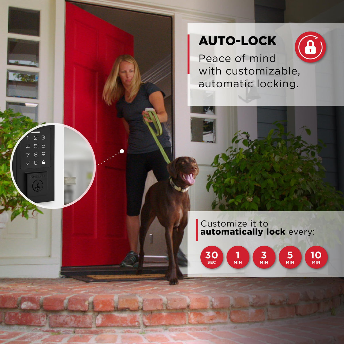 Kwikset SmartCode 270 Keyless Entry Deadbolt — Matte Black, Auto-Lock & Custom User Codes