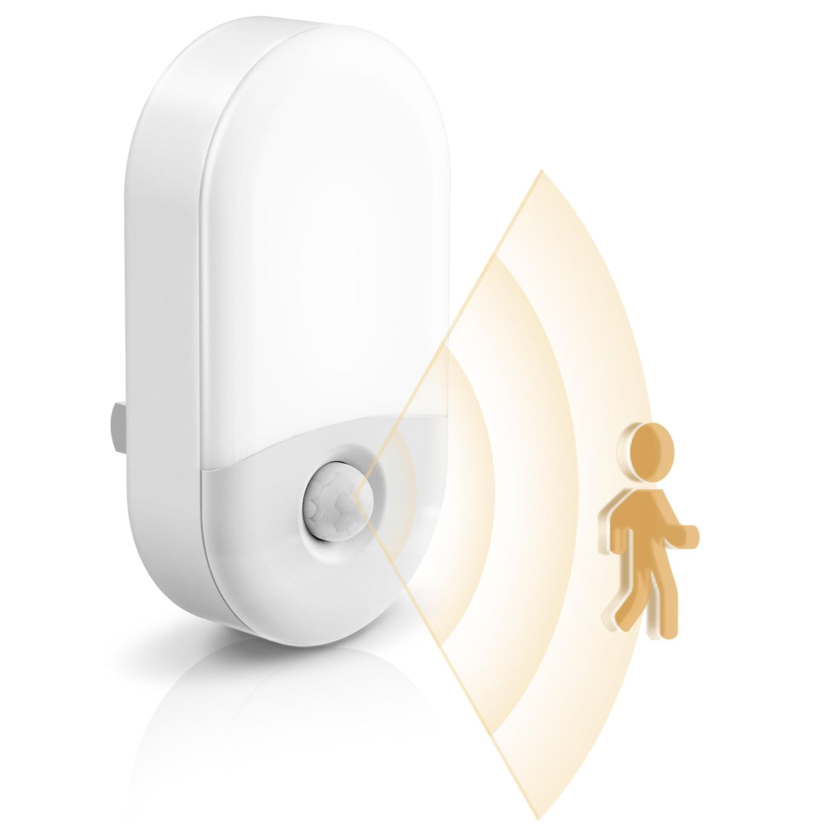 L LOHAS LED Motion Sensor Night Light 2-Pack – 3000K Warm White, Adjustable Brightness