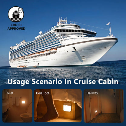 LAIDOLAILA 2 Pcs Magnetic Night Light – Cruise Ship Approved, USB-C Rechargeable