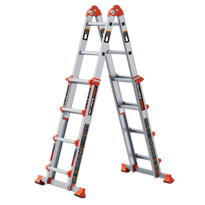LANBITOU Ladder: 14 ft Anti-Slip A-Frame Multi-Position Folding Ladder