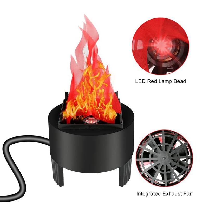 Lancoon 3D LED Fake Fire Flame Light | Realistic Campfire Lamp for Indoor Decor