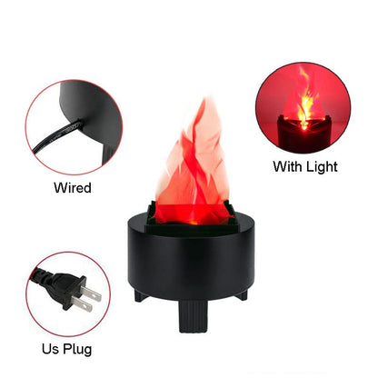 Lancoon 3D LED Fake Fire Flame Light | Realistic Campfire Lamp for Indoor Decor