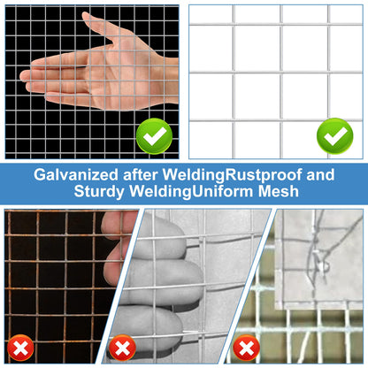 Land Guard 19 Gauge Hardware Cloth, 48x100 ft – Galvanized Welded Mesh