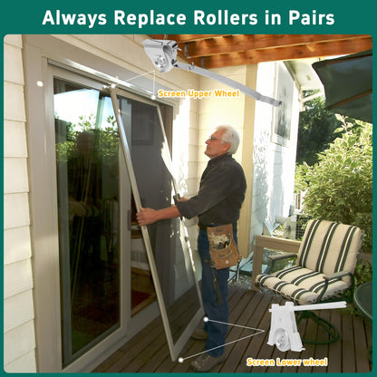 Lashow 4 Pack Sliding Screen Door Roller Assembly – Andersen Compatible