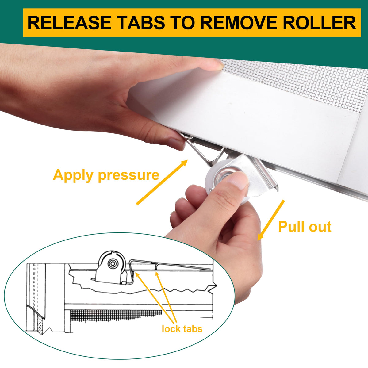 Lashow 4 Pack Sliding Screen Door Roller Assembly – Andersen Compatible