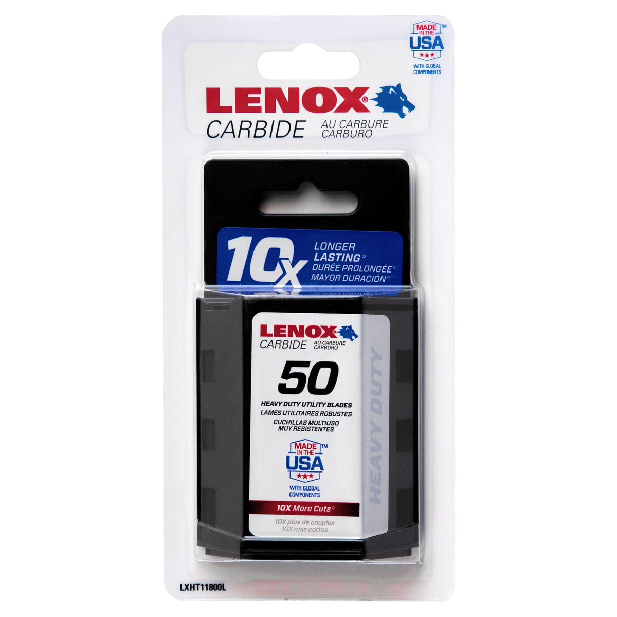 Lenox LXHT11800L Carbide Utility Replacement Blades – 50 Pack