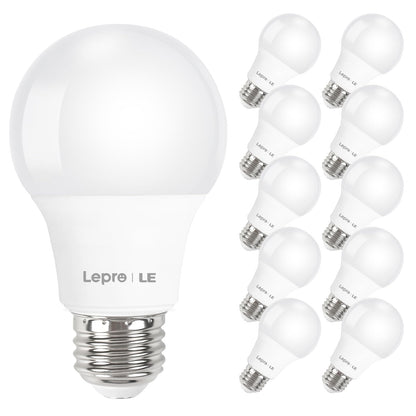 Lepro LED Light Bulbs – 9W, 60W Equivalent, Daylight 5000K, E26, 10-Count Pack