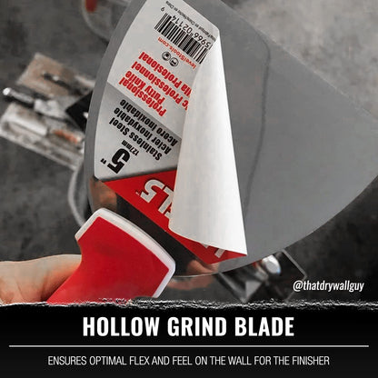 LEVEL5 8-Inch Soft-Grip Stainless Drywall Knife – Pro-Grade Finishing Tool