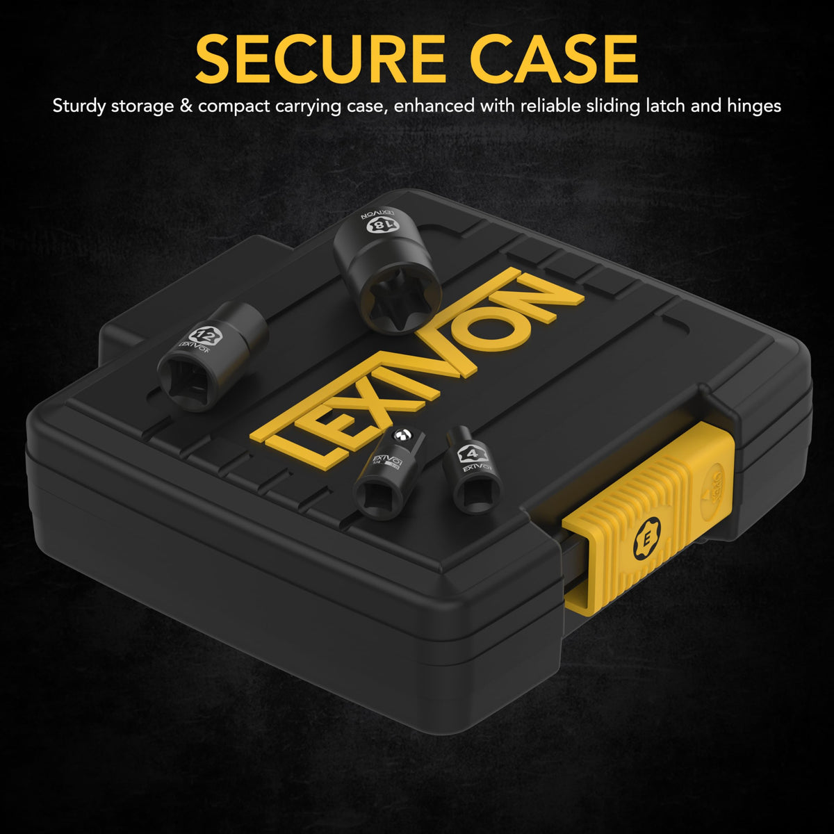 LEXIVON E-TORX Socket Set LX-147 | 13-Piece E4–E20 Chrome Vanadium Sockets with Enhanced Storage Case