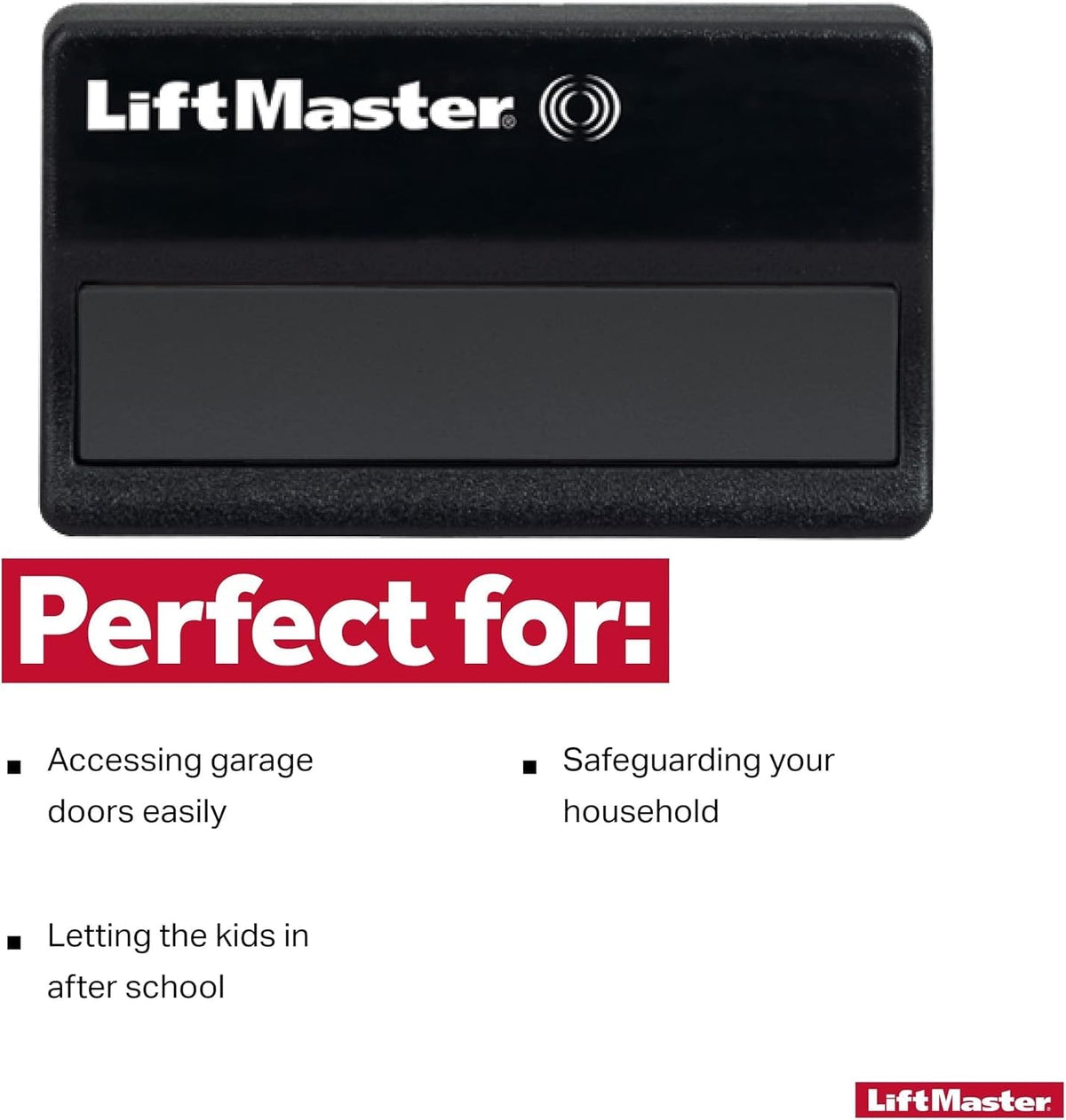 LiftMaster 371LM Security+ 1-Button Remote – 315MHz Purple Learn Button Compatible