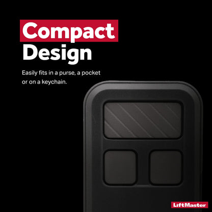 LiftMaster 890MAX Security+ 3-Button Mini Remote – Garage Door & Gate Control