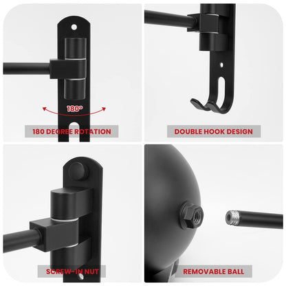 LIFXIZE Helmet Hanger Wall Mount – 180° Swivel, 2-Pack