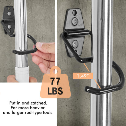 LIGHT DUST Broom Holder Wall Mount – 12 Pack Heavy-Duty Tool Hangers