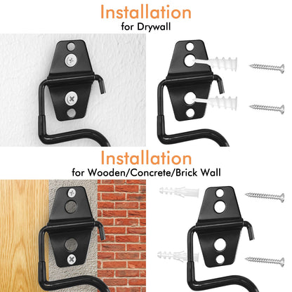 LIGHT DUST Broom Holder Wall Mount – 12 Pack Heavy-Duty Tool Hangers