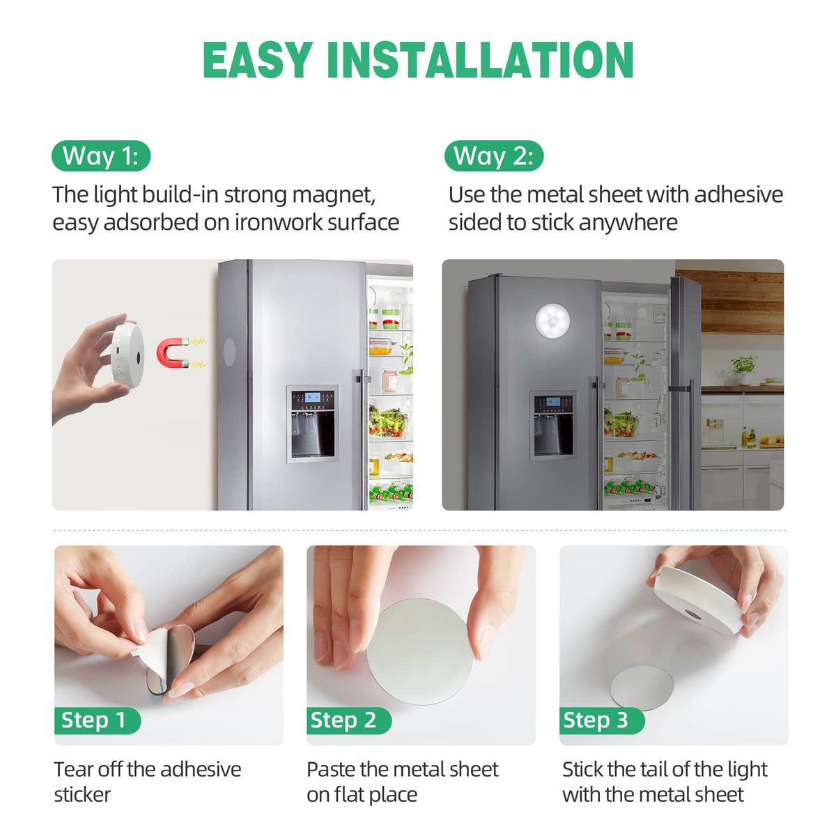 Lightbiz LED Closet Lights | Wireless Motion Sensor Puck Light, USB Rechargeable, Remote Dimmer (6 Pack)
