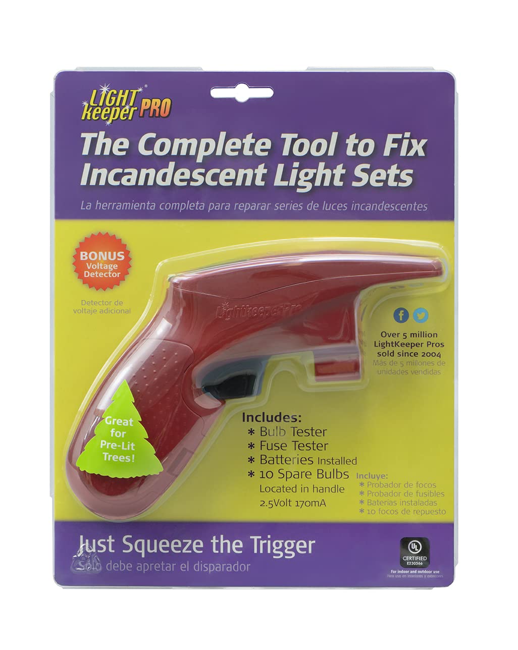 LightKeeper Pro Quick Fix Incandescent Light Set Repair Tool – UL Listed #230566