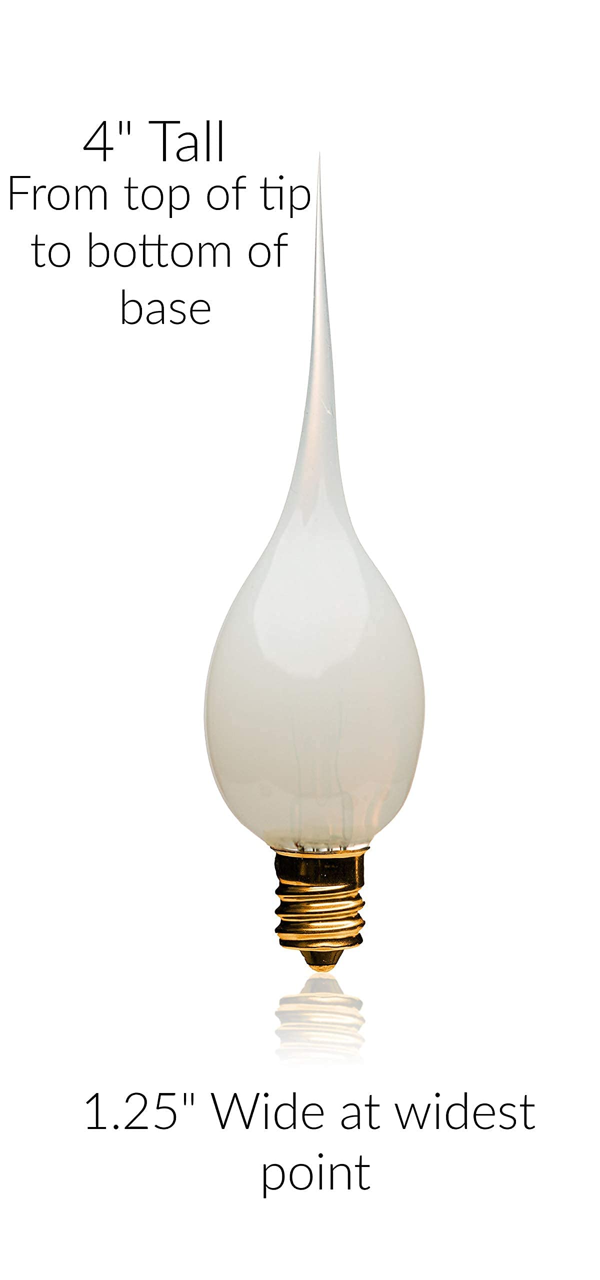 LightLady Studio Silicone Candle Bulbs 7W – 12 Pack, E12 Candelabra