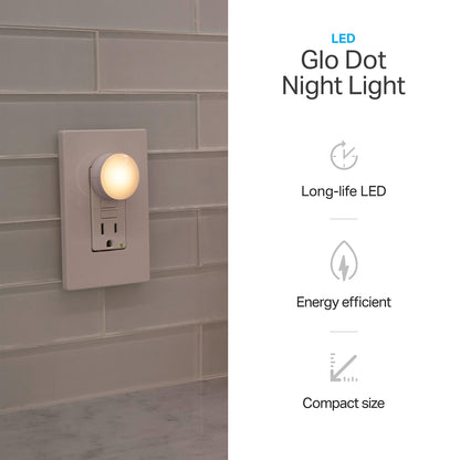 Lights by Night LED GLO Dot Night Lights – 10-Pack, Dusk-to-Dawn Sensor