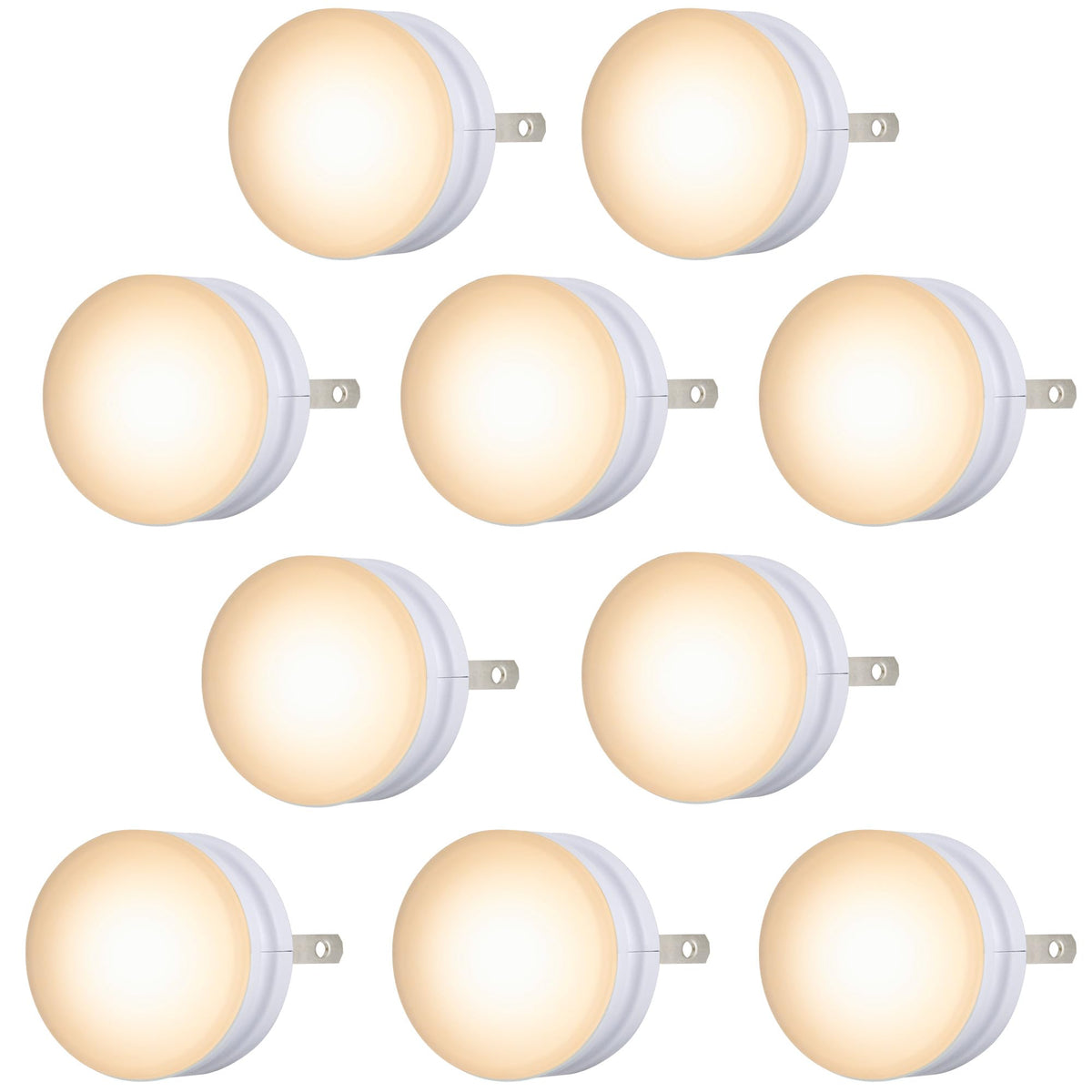 Lights by Night LED GLO Dot Night Lights – 10-Pack, Dusk-to-Dawn Sensor