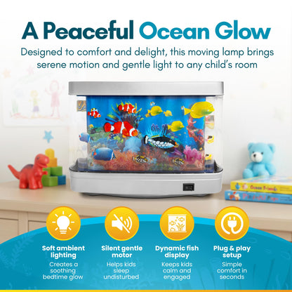 Linda's Essentials Fake Fish Tank Lamp – Moving LED Aquarium Night Light