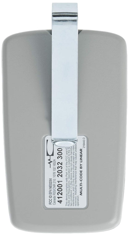 Linear MCS412001 Multi-Code 2-Channel Visor Transmitter — Soft Gray
