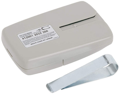 Linear MCS412001 Multi-Code 2-Channel Visor Transmitter — Soft Gray