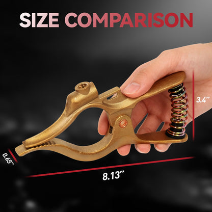 LISSAM T-Style 400A Brass Ground Clamp for MIG TIG ARC Welders