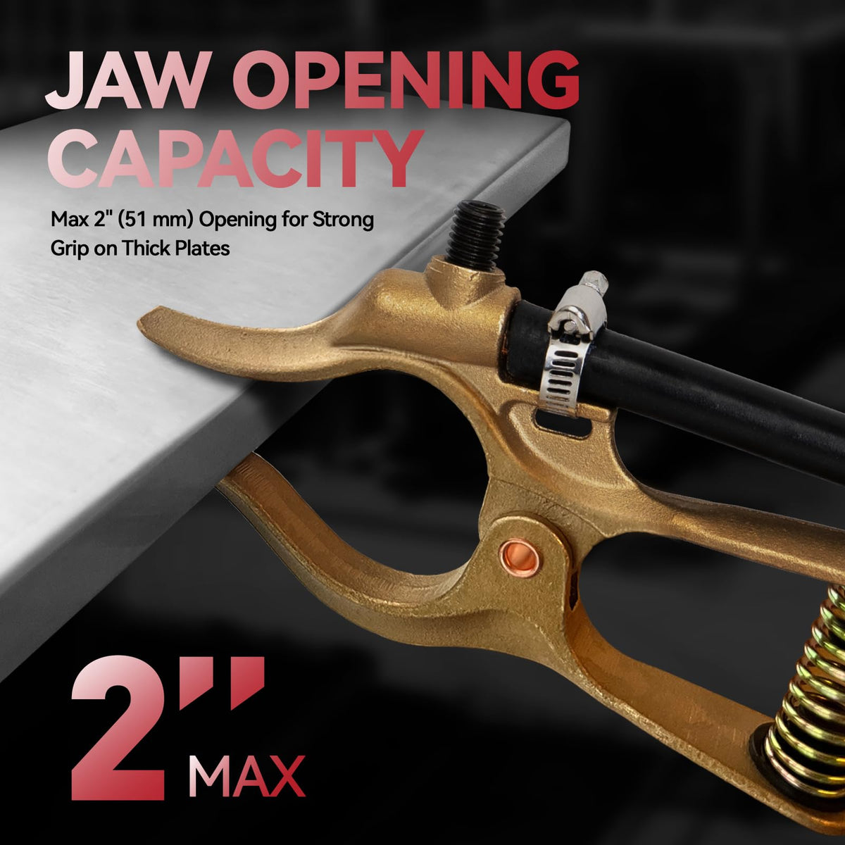 LISSAM T-Style 400A Brass Ground Clamp for MIG TIG ARC Welders
