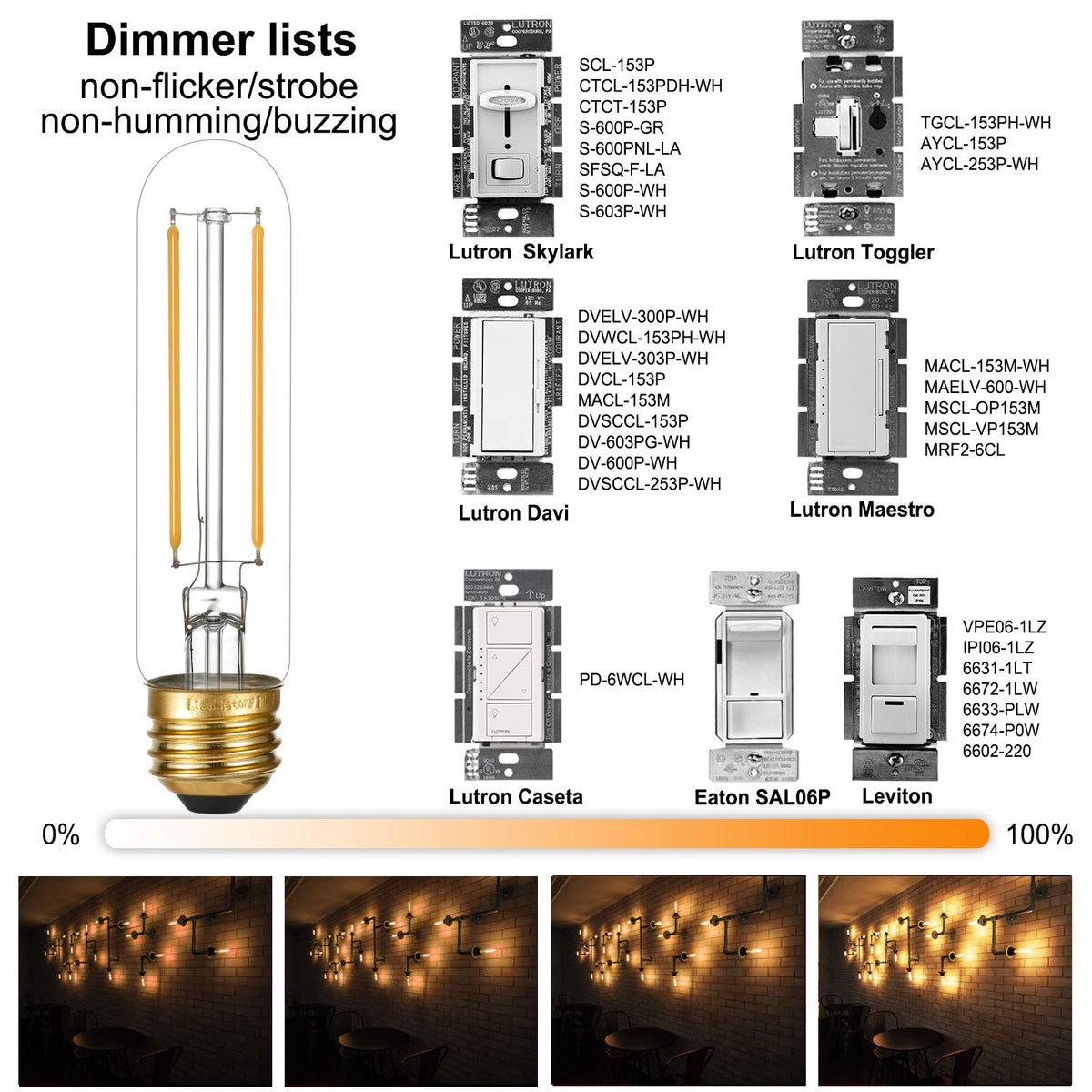 LiteHistory Dimmable E26 LED Bulb 4W – 40W Equivalent, 2700K Warm White, 400lm, 6-Pack