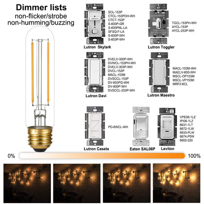 LiteHistory Dimmable E26 LED Bulb 4W – 40W Equivalent, 2700K Warm White, 400lm, 6-Pack