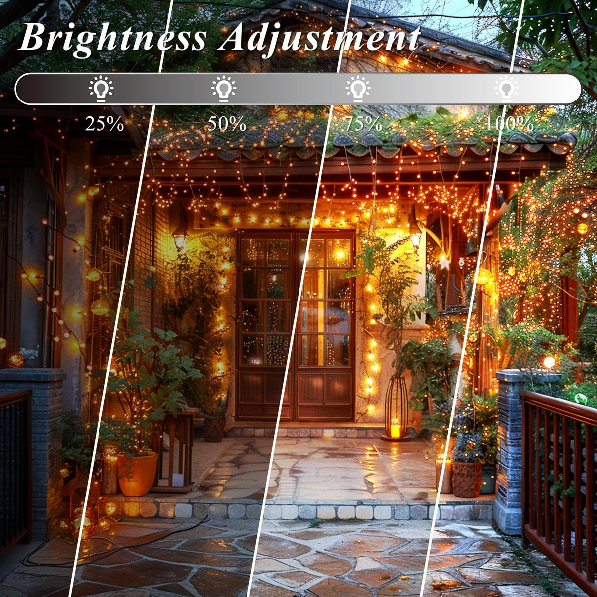 LitHome Color Changing Christmas String Lights – 200 LEDs, 66ft, Remote, Connectable, 35 Colors (Red White Blue)