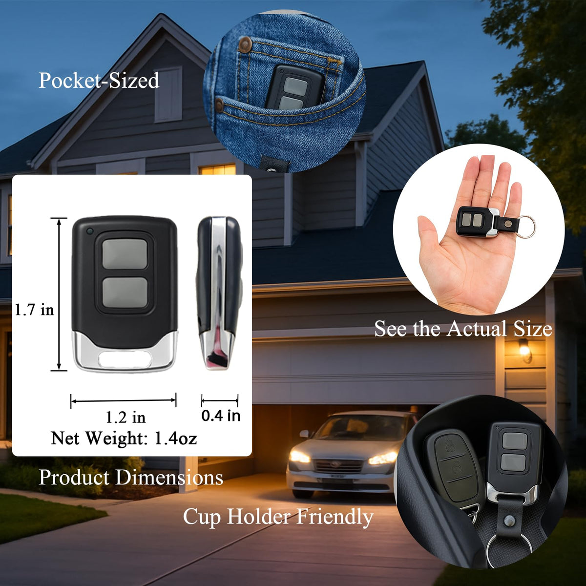 LongCtrl 2-Pack Genie Intellicode Remote G3T-R/G3T-BX/G3T-A — 1995 Genies Compatible