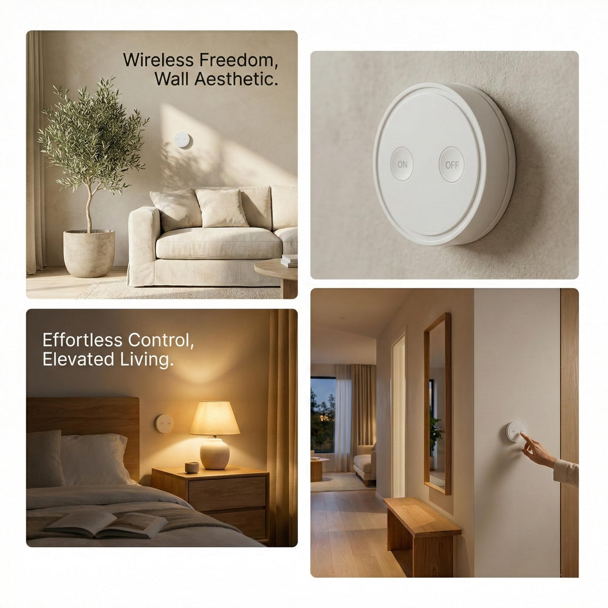 LoraTap Mini Remote Outlet Plug Adapter — 656ft Range, 10A/1100W, No Hub Required