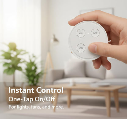LoraTap Mini Remote Control Outlet Plug — 656ft Range, 2 Outlets, No Wiring