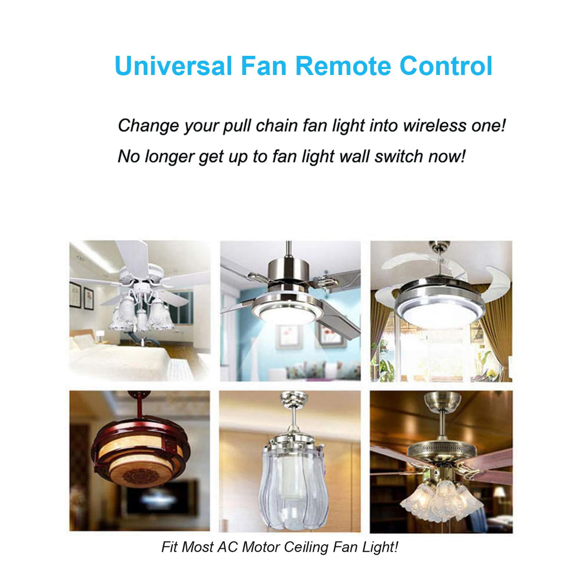 LPHUMEX 2 Pack Universal Ceiling Fan Remote Control Kit – Small Receiver, Light & Timing, Works with Harbor Breeze, Westinghouse & More