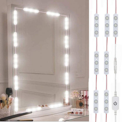 LPHUMEX Led Vanity Mirror Lights – Hollywood Style, 10ft Dimmable LED Strip