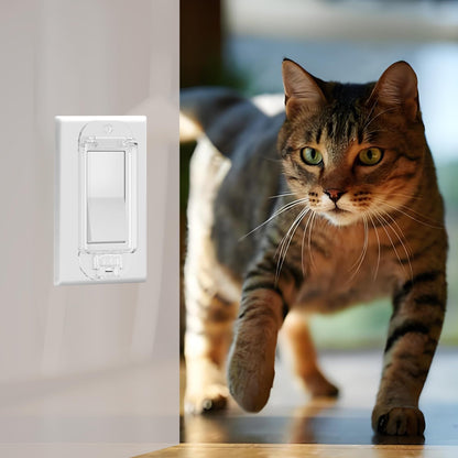 LRANFOW 4 Light Switch Guard Cover – Baby Proof Rocker Switch Protection