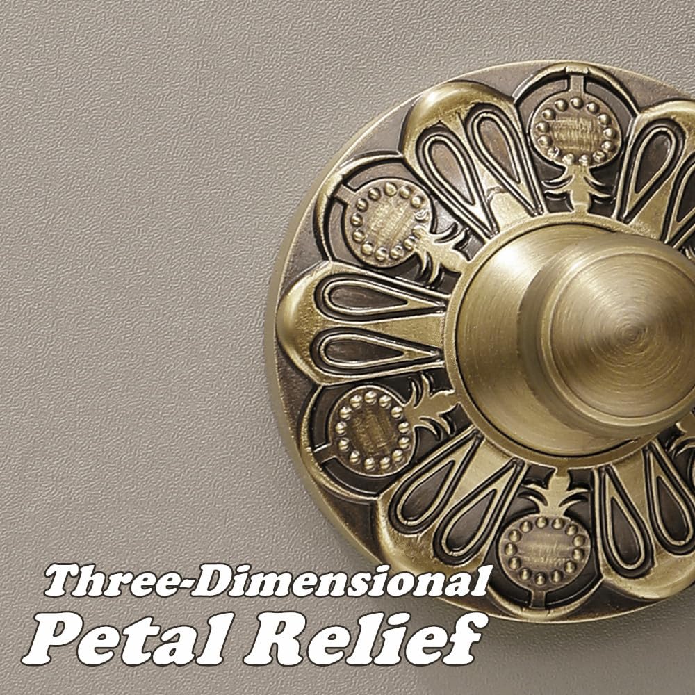 Lucyound Antique Brass Towel Hook – Wall Mounted Longhorn Double Hook | Petal-Relief
