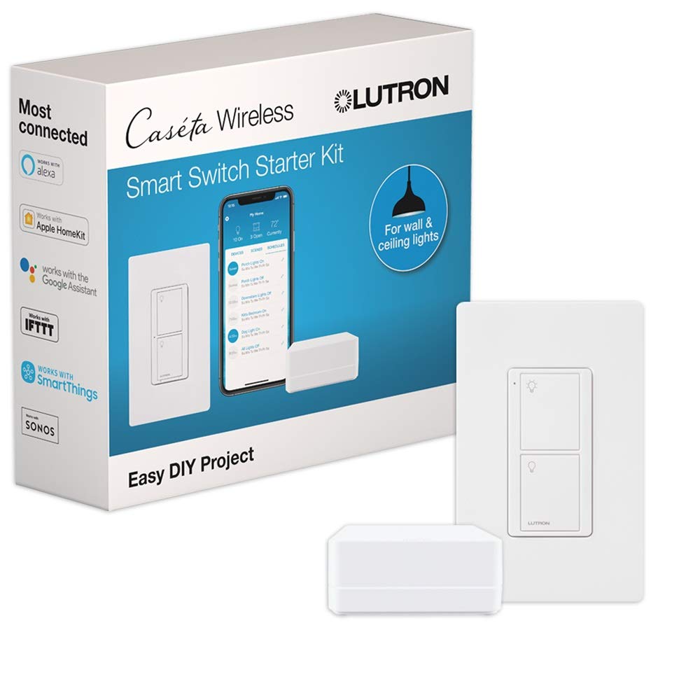 Caseta Original Smart Light Switch Kit with Hub — Works with Alexa, HomeKit, Google