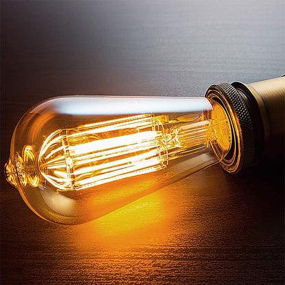 LUXON 8-Pack Edison Bulbs - Antique Amber 60W, Dimmable E26 for Sconces