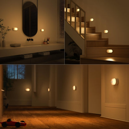 Lyridz Rechargeable Night Light with Motion Sensor – 4-Pack, 1-20LM Dimmable LED
