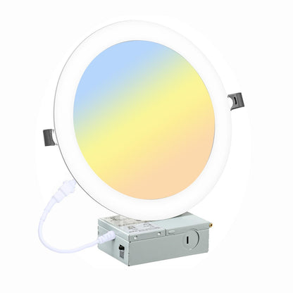 LZHOME 8-Inch Canless LED Recessed Light | 1800LM, Dimmable, 3CCT, Junction Box