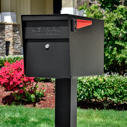 Mail Boss 7121 In-Ground Post - 43x4x4 inches, Black, for Locking Mailboxes