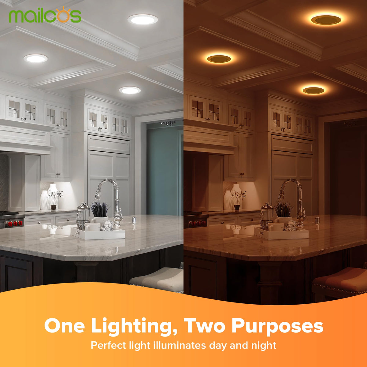 MAILCOS 12 Pack 6-Inch LED Recessed Lights | 5 CCT Night Light Dimmable ETL