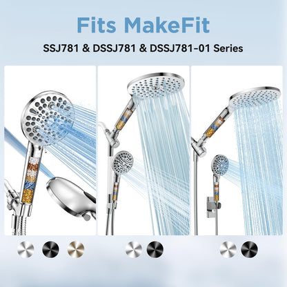 MakeFit Shower Head Filter Replacement Cartridge (2-Pack) for SSJ781/DSSJ781