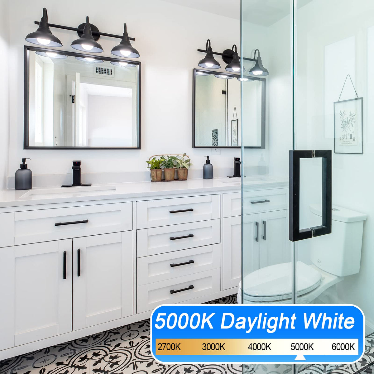 Marxlait 8 Pack Bathroom Light Bulbs – 60W Equivalent, Daylight 5000K LED Globe