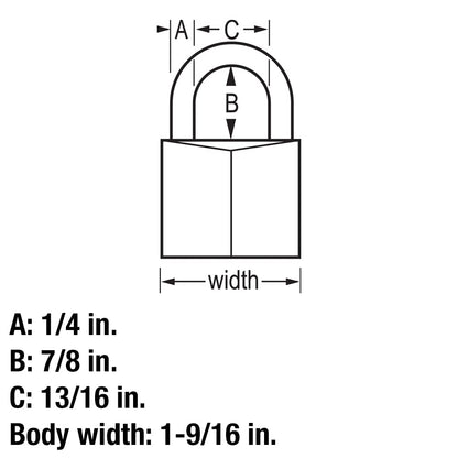 Master Lock 140TRI Solid Brass Padlock with Key, 3 Pack – Corrosion-Resistant & Secure