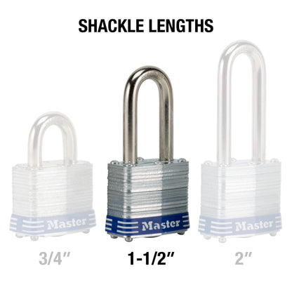 Master Lock 3TLF Laminated Padlock (2-Pack) – Keyed-Alike, Indoor/Outdoor Security