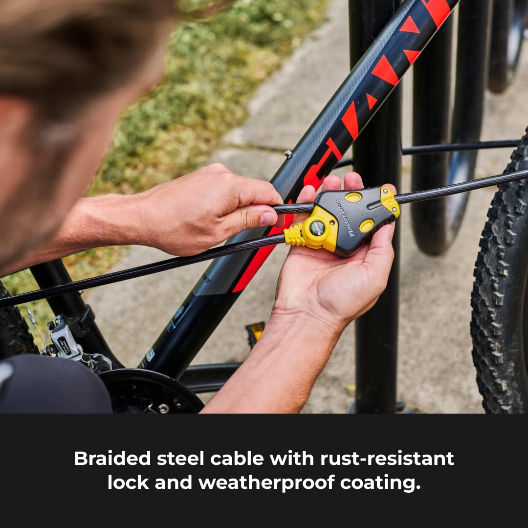 Master Lock Python Cable Lock 6 ft, 3/8-inch Braided Steel, Keyed, Outdoor-Grade